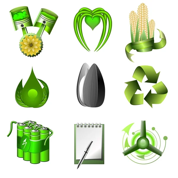 Écologie et énergie verte — Image vectorielle