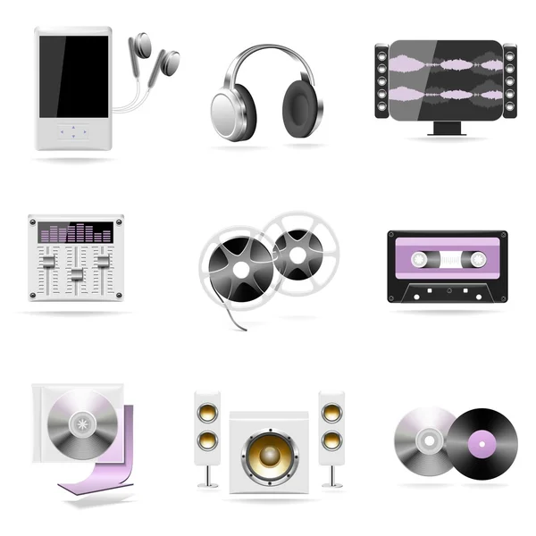 Sonido y música — Vector de stock