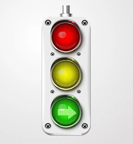 详细的交通灯矢量 — 图库矢量图片