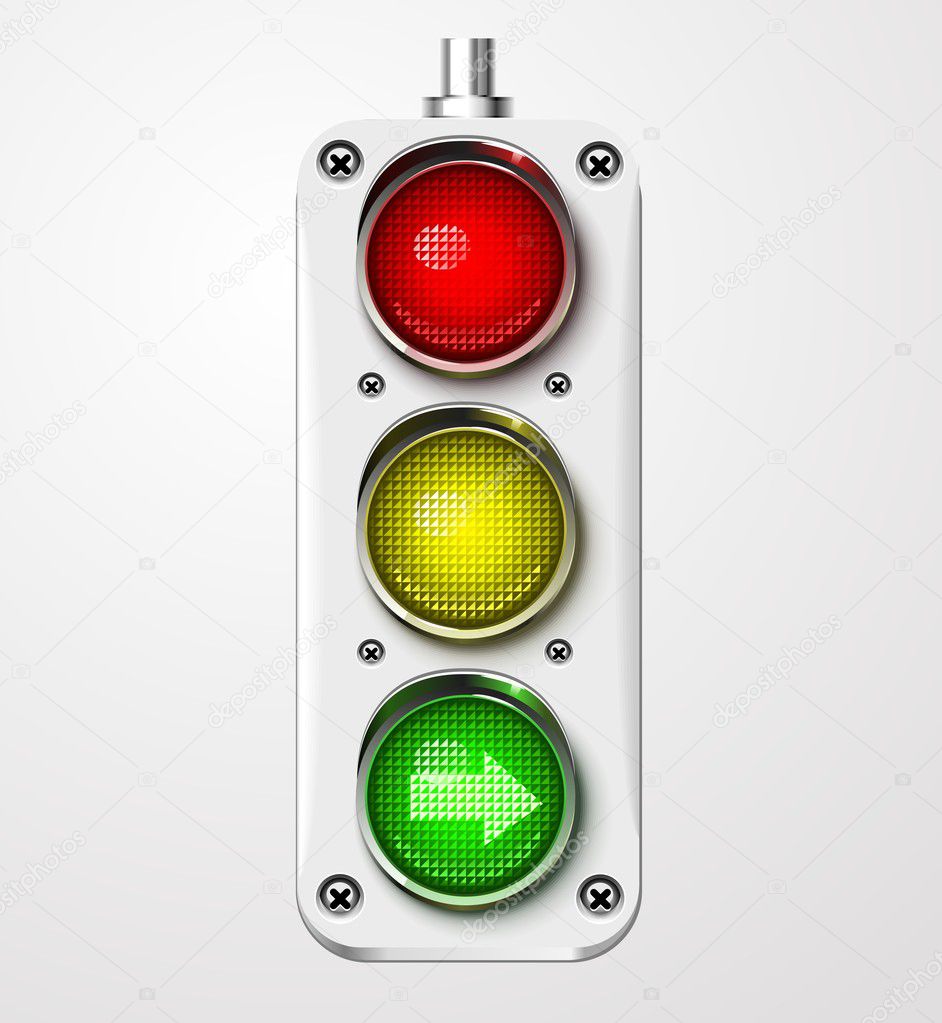 Traffic lights vector detailed