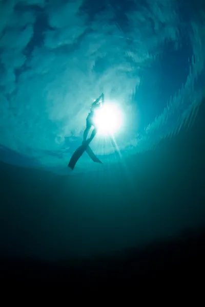 Freedive çıkış — Stok fotoğraf