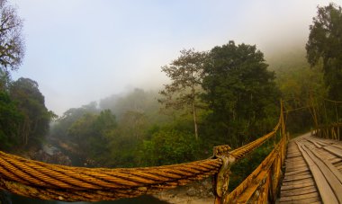 Fog on bridge clipart