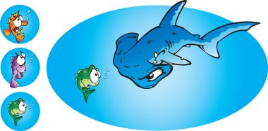 Hammer head shark clipart