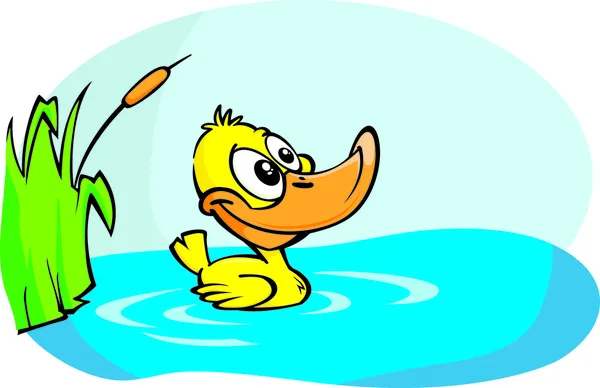 Pequeño pato amarillo — Archivo Imágenes Vectoriales