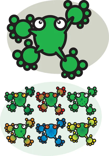 stock vector Cartoon Frogs