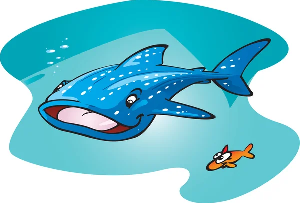 Tiburón ballena — Vector de stock