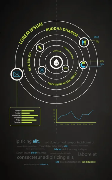 Infografiken abstrakte Präsentation von Unternehmen — Stockvektor