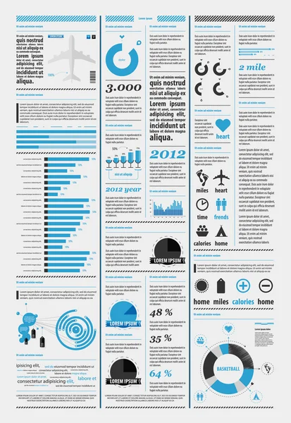 Elementen van infographics met het vliegtuig en pictogrammen — Stockvector