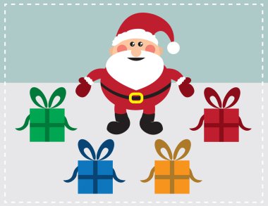 Santa With Presents clipart