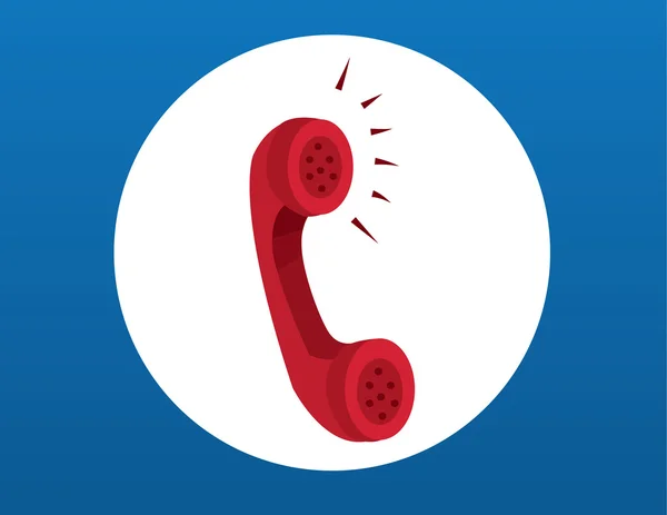 Teléfono rojo — Vector de stock