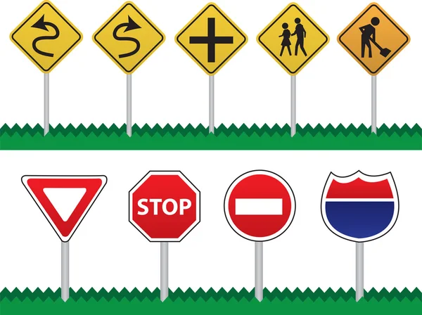 Yol işaretleri — Stok Vektör