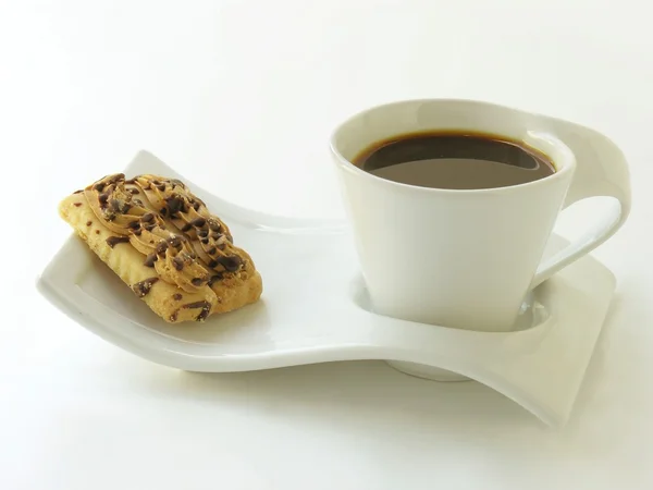 Šálek kávy a dortu — Stock fotografie