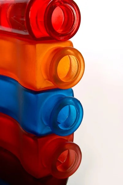 Çok renkli dekoratif şişeler — Stok fotoğraf