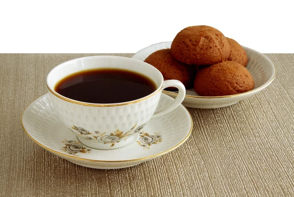 Kaffe och brun cacao kakor — Stockfoto