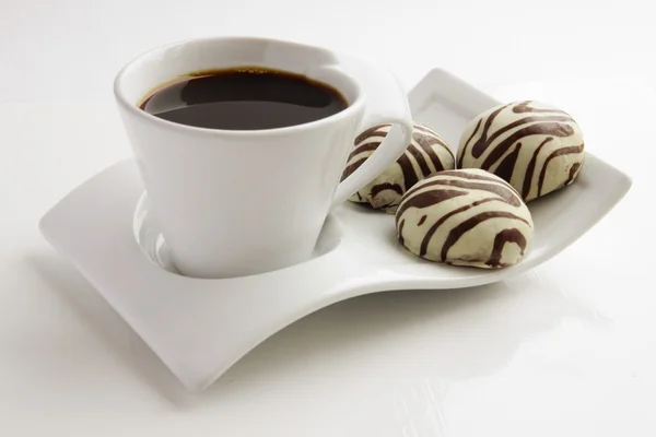 Káva a koláče — Stock fotografie