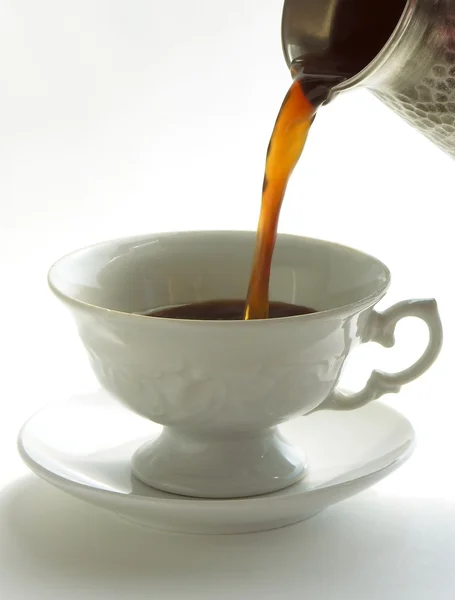 鍋からコーヒー — ストック写真