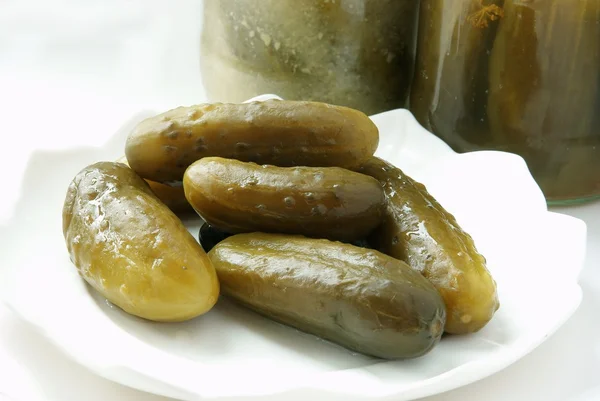 stock image Sour cucumbers for salad