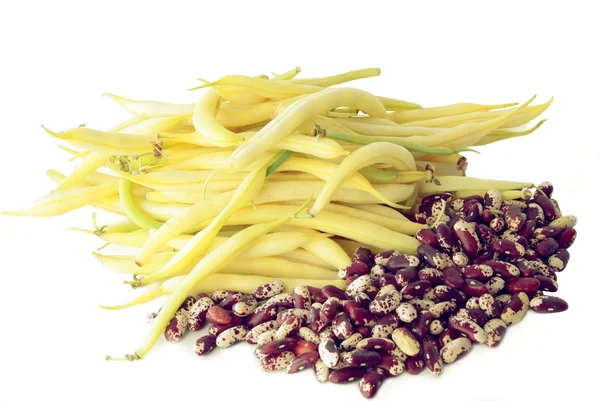 Żółte warzywa i nasiona fasoli czerwonej — Zdjęcie stockowe