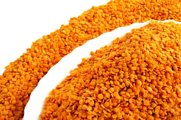 Orange grains of lentils — Stock Photo, Image