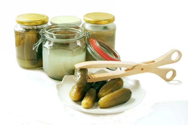 Cetrioli Soured per insalata di minestra — Foto Stock