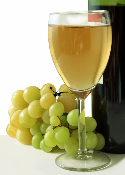 葡萄酒和葡萄 — 图库照片
