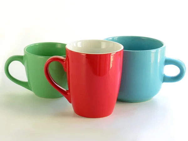 Tazas de cerámica multicolor — Foto de Stock