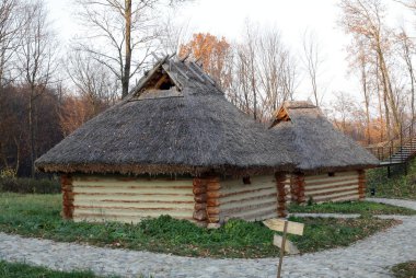 Skansen museum Trzcinica in Poland clipart