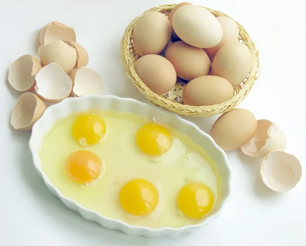 Tavuklar"yumurta gıda olarak — Stok fotoğraf