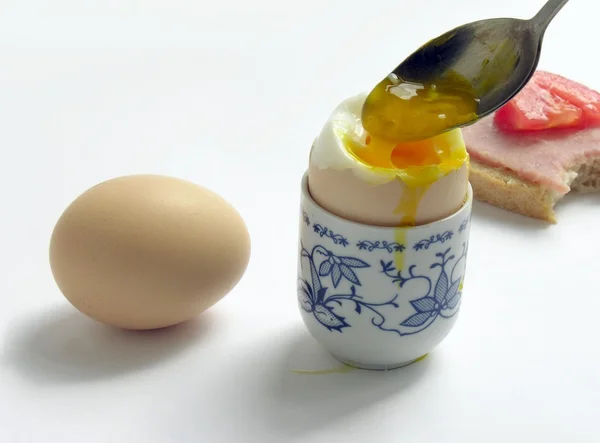 ゆで卵、朝食のためのスナック — ストック写真