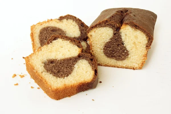 Bolo saboroso bisquit com cacau — Fotografia de Stock