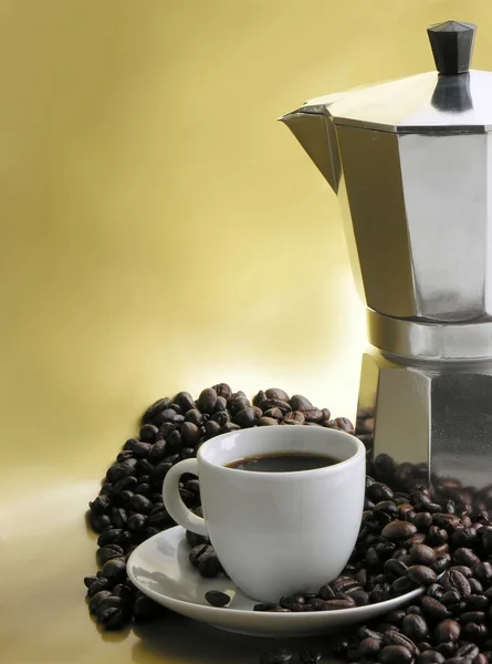 Schwarzer Kaffee aus Espresso — Stockfoto