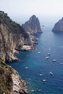 Capri İtalyan kireçtaşı Akdeniz adalarında