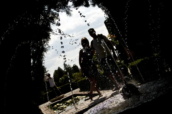 在阿罕布拉的喷泉 — 图库照片