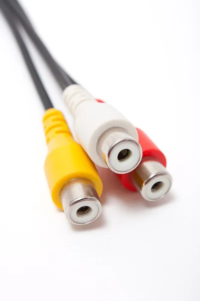 Audio-video triphasic cable — Stock Photo, Image