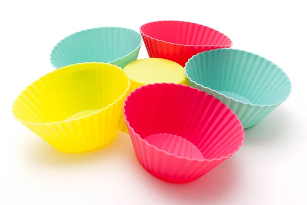 Colored silicone pastry molds — Stock Photo, Image