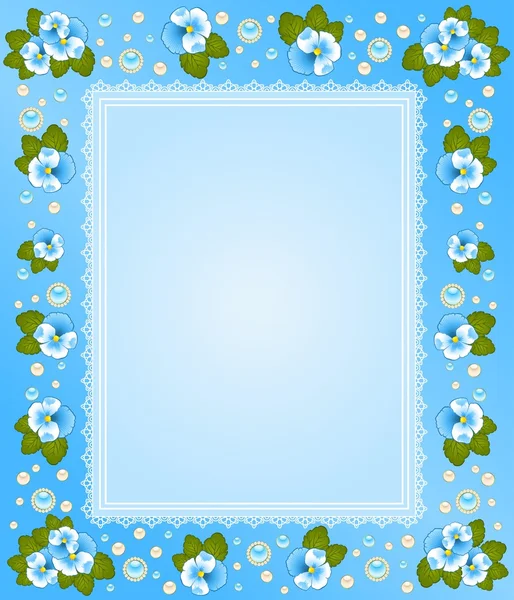 Background with lace ornaments and flowers. — Stock Photo, Image