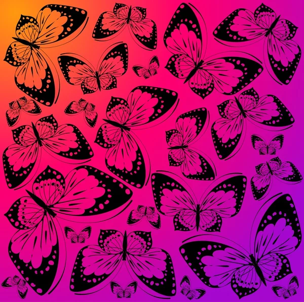 Fundo com borboletas — Fotografia de Stock