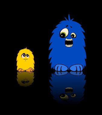 Funny little monster clipart