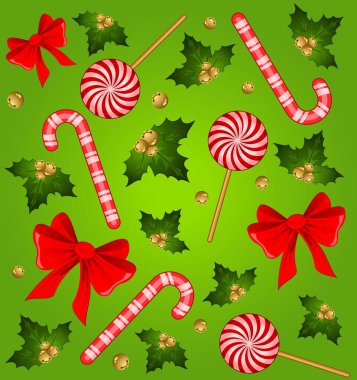 Noel candy cane yay dekore edilmiştir.