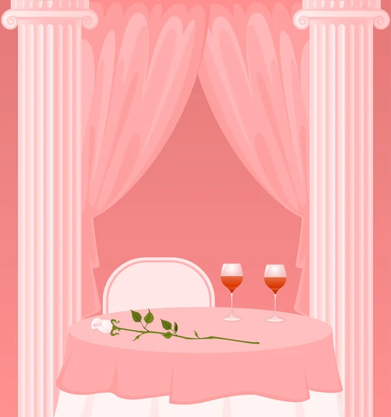 Ροζ εσωτερικό είναι σε ένα εστιατόριο — Φωτογραφία Αρχείου