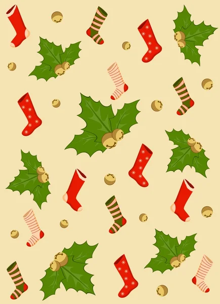 Kerstmis achtergrond met sokken — Stockfoto