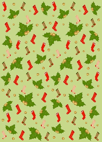 Jul bakgrund med strumpor — Stockfoto