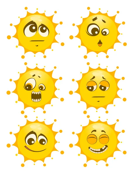 stock image Set of sun mimic miens