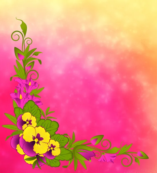 Schöner Hintergrund mit Blumen — Stockfoto