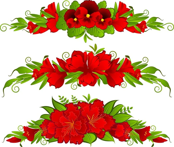 Mooie achtergrond van rode bloemen — Stockfoto
