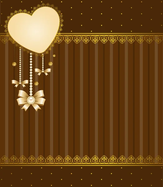 Beautiful background with lace ornaments and hearts — Stock Photo, Image