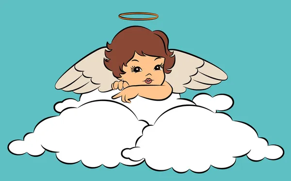 复古卡通小天使 — 图库照片