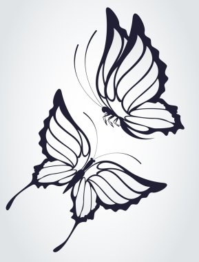 Tropical butterfly clipart