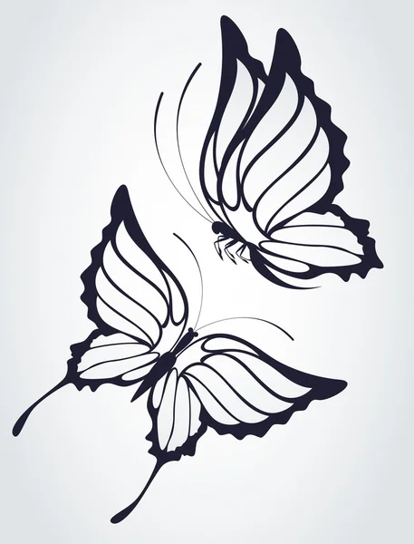 Tropikalnych motyli — Wektor stockowy