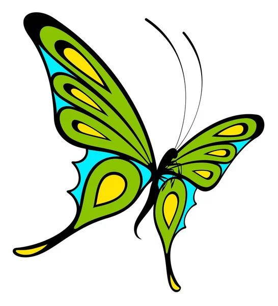 Tropikal kelebek — Stok Vektör